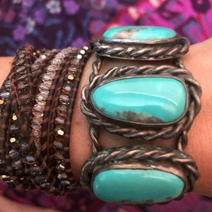 Turquoise Bracelet with Sterling Silver